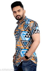Fancy Elegant Men Lycra Shirts - L