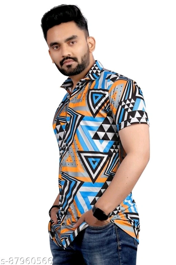 Fancy Elegant Men Lycra Shirts - L
