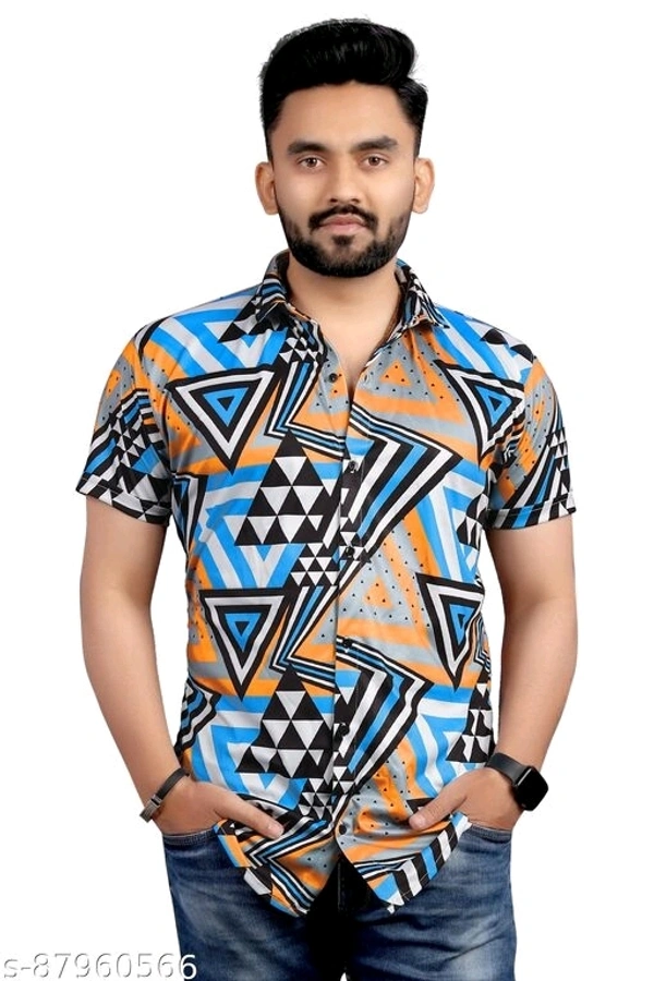 Fancy Elegant Men Lycra Shirts - L