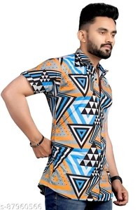 Fancy Elegant Men Lycra Shirts - XXL