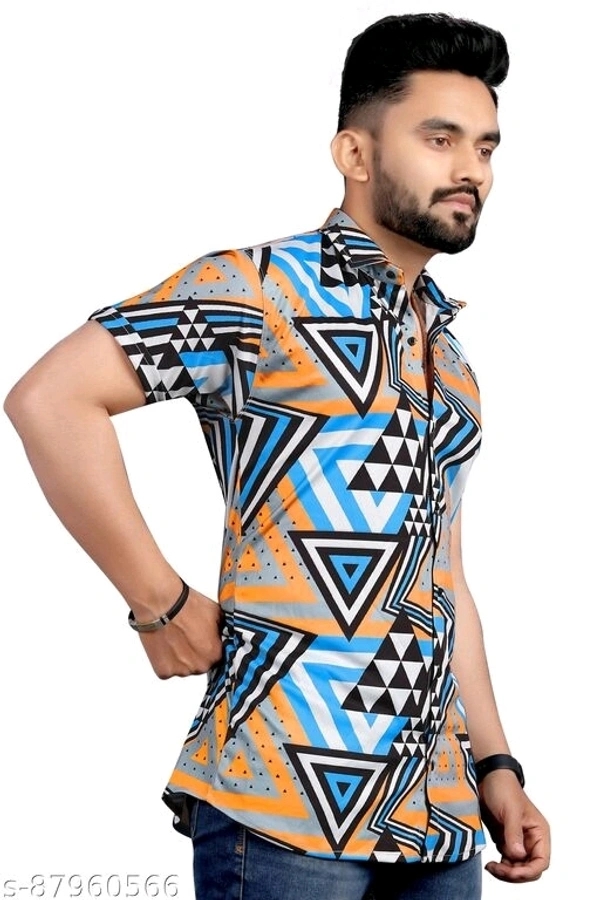 Fancy Elegant Men Lycra Shirts - XXL