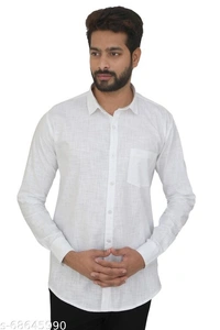 VENGA SPANISH LINEN WHITE SHIRT - M