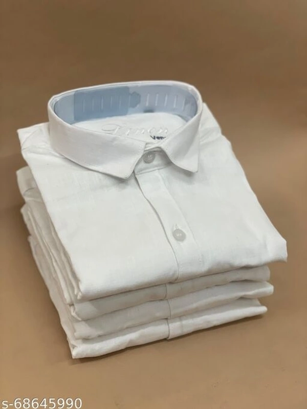 VENGA SPANISH LINEN WHITE SHIRT - L