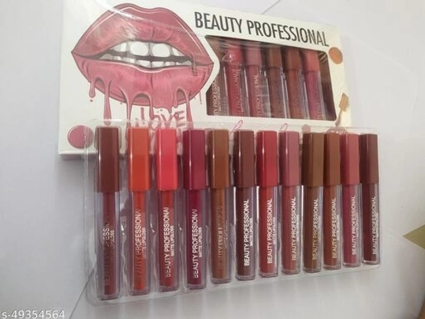 BEAUTY PROFESSIONAL MATTE LIPSTICKS SET OF 12 (MULTICOLOR)