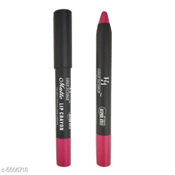 1 HALF N HALF VELVETY SOFT & LONG LASTING  ULTRA CREAMY NON TRANSFER RANI MATTE LIP CRAYON (3.5 GM)