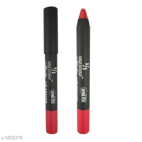 1 HALF N HALF VELVETY SOFT & LONG LASTING  ULTRA CREAMY NON TRANSFER RANI MATTE LIP CRAYON (3.5 GM)