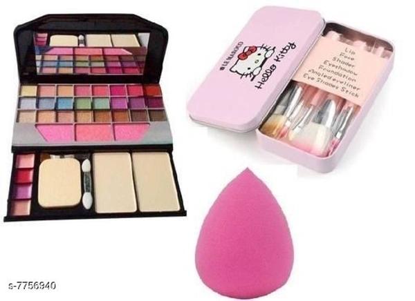 Premium Choice Makeup Brush & Puff & Eyeshadow Kit Combo