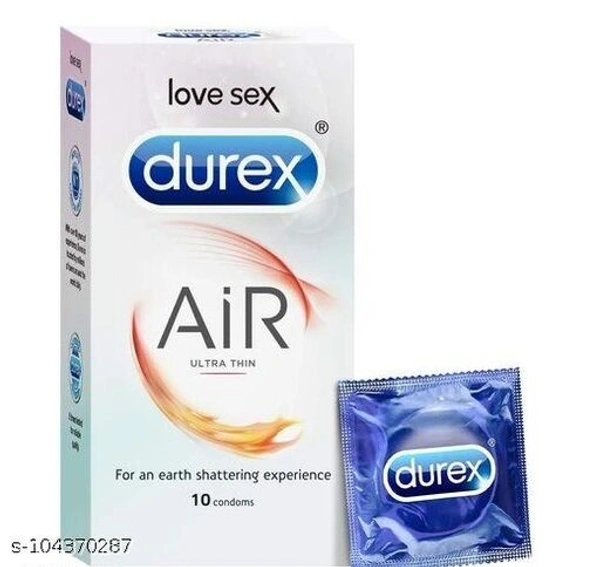 Durex Love Sex Air Ultra Thin Condoms for Men - Suitable for use with lubes & toys, 10 Count
