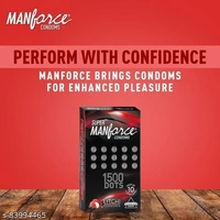 Manforce Litchi 1500 Dots Flavoured & Dotted for Extra Stimulation Condom - (10 pcs each)