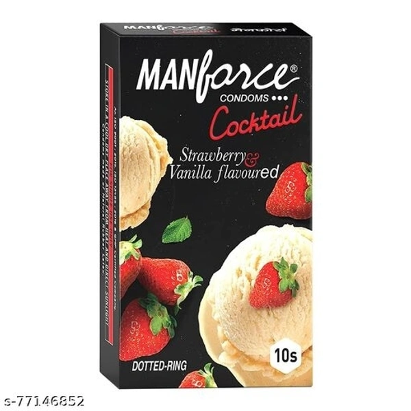 MANFORCE Cocktail Strawberry+Vanilla Condom 10 PIECE