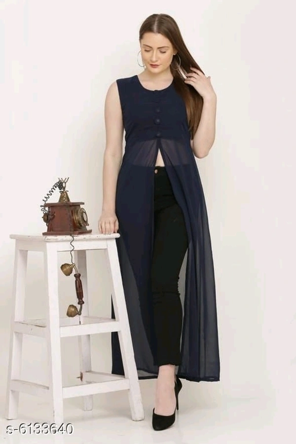 Women's Georgette Midi Tops - XXL