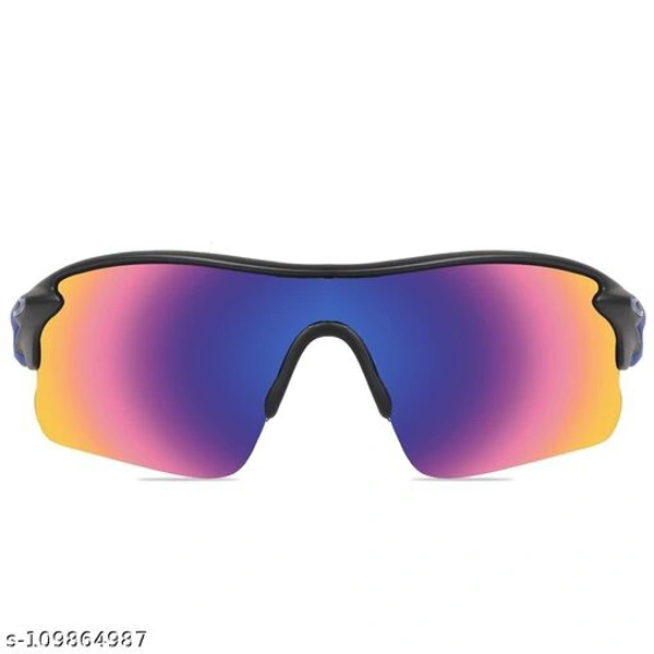Cereto White and Red Sports Sunglass For Cricket , Cycling, Racing , Golf, Riding Sunglass  - Free Size
