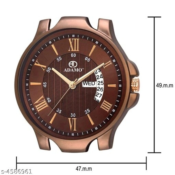 Attractive Men Brown Synthetic Leather Analog Watch  - Free Size