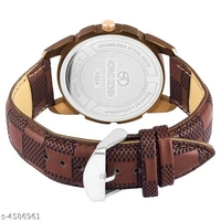 Attractive Men Brown Synthetic Leather Analog Watch  - Free Size