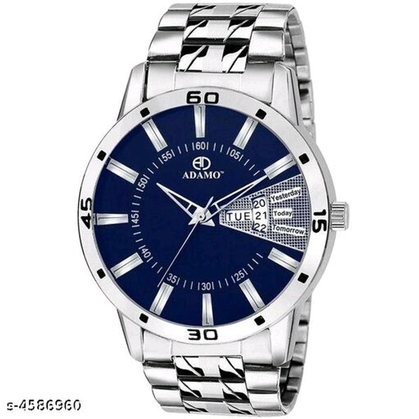 Attractive Men Silver Metal Analog Watch  - Free Size