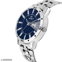 Attractive Men Silver Metal Analog Watch  - Free Size