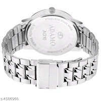 Attractive Men Silver Metal Analog Watch  - Free Size