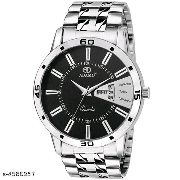 Attractive Men Silver Metal Analog Watch  - Free Size