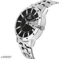 Attractive Men Silver Metal Analog Watch  - Free Size