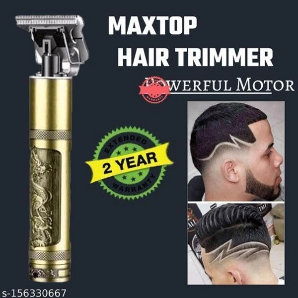 Maxtop Buddha T-Blade Professional Hair Trimmer-Rechargeable Cordless Electric Hair Clippers Trimmer For Men - Free Size