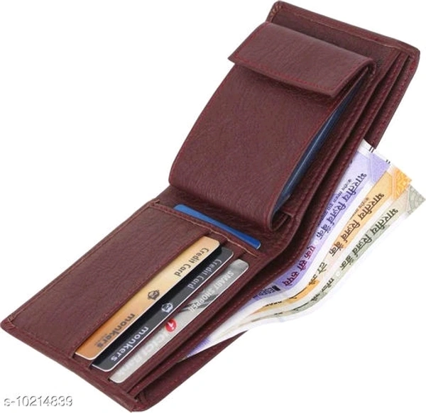 Trendy Men's Combo  Brown Leather Wallet  - Free Size