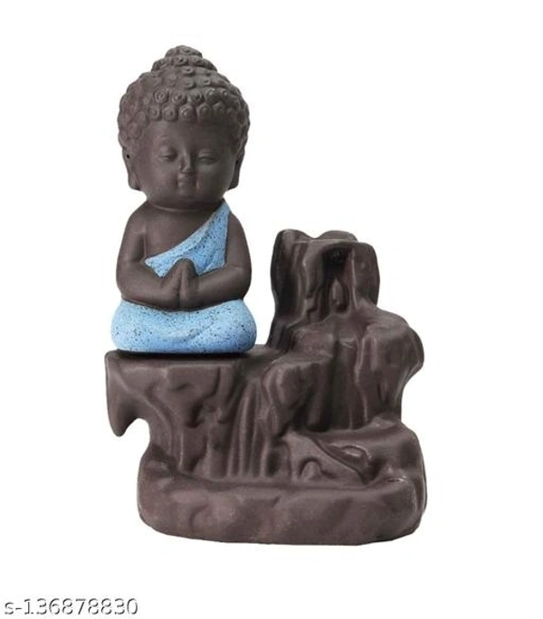 Ashi Enterprises Smoke Buddha Backflow incense burner with 20 Free Smoke Backflow Incense Cone
