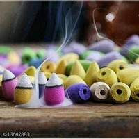 Ashi Enterprises Smoke Buddha Backflow incense burner with 20 Free Smoke Backflow Incense Cone