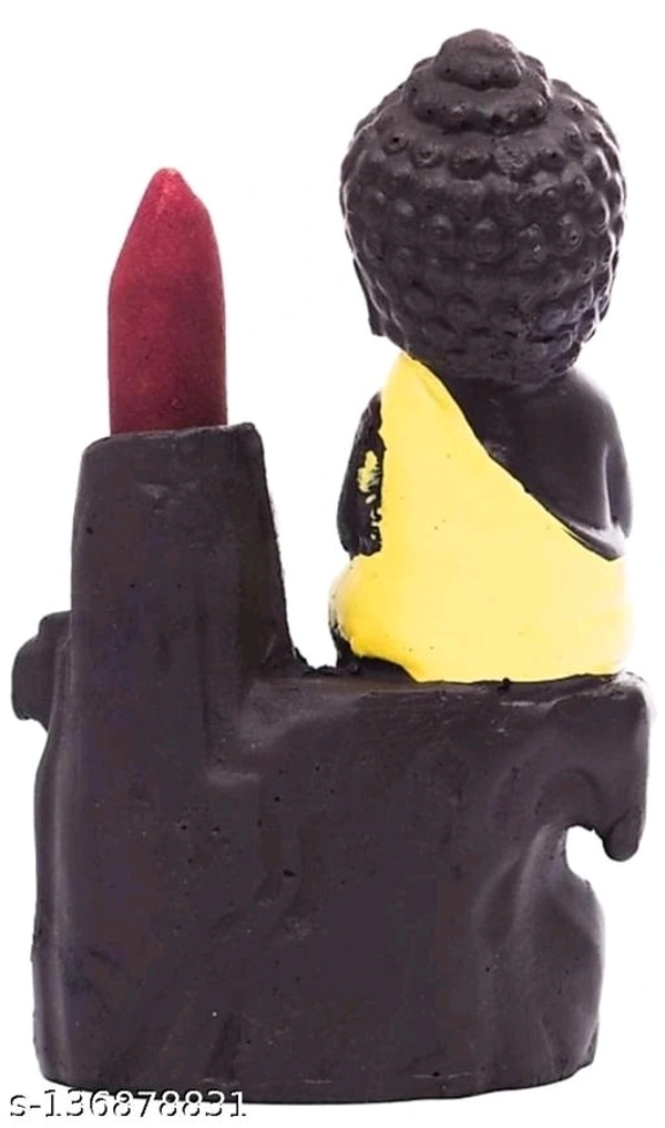 Ashi Enterprises Smoke Buddha Backflow incense burner with 20 Free Smoke Backflow Incense Cone