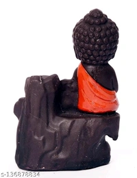 Ashi Enterprises Smoke Buddha Backflow incense burner with 20 Free Smoke Backflow Incense Cone