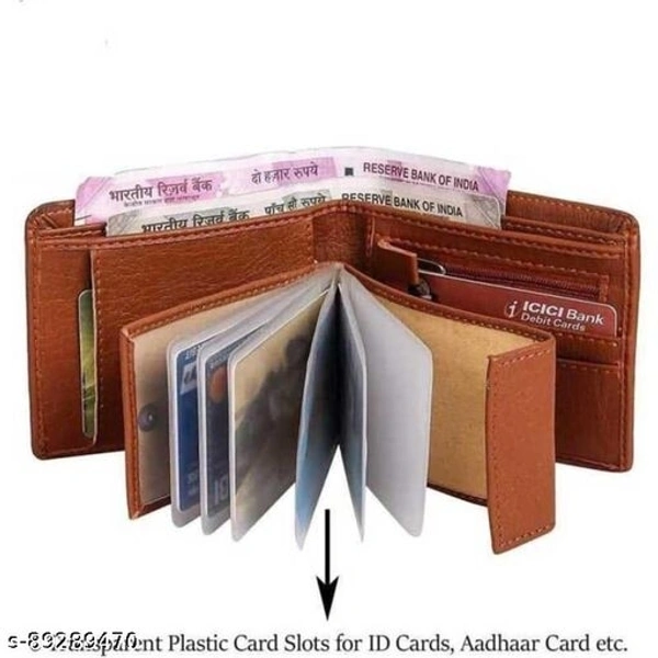 Trendy Men Casual Money Clip Artificial Leather Wallet - Mini  - Free Size
