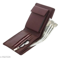 WILDUAK Men Casual Travel Formal Brown Artificial Leather Wallet - Regular Size  - Free Size