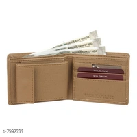 WILDUAK Men Casual Travel Formal Beige Artificial Leather Wallet - Regular Size  - Free Size