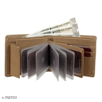 WILDUAK Men Casual Travel Formal Beige Artificial Leather Wallet - Regular Size  - Free Size