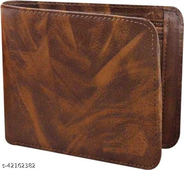 Trendy Men Brown Card And Money Organisers PU Wallet  - Free Size