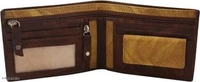 Trendy Men Brown Card And Money Organisers PU Wallet  - Free Size