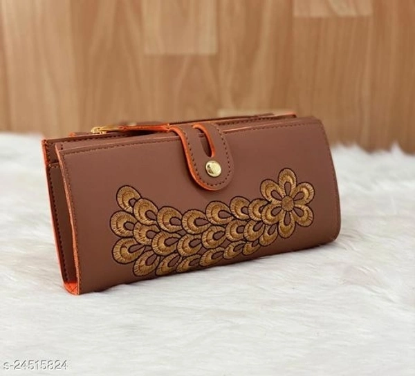 Trendy Women's Rust PU Wallet  - Free Size