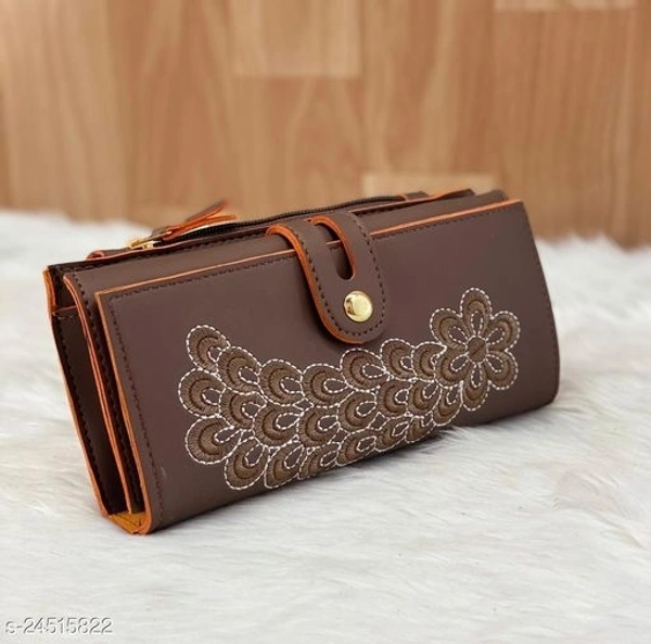 Unique Women's Brown Wallet  - Free Size