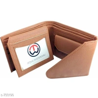 Stylish Men's Brown Leather Wallet  - Free Size