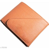 Stylish Men's Brown Leather Wallet  - Free Size