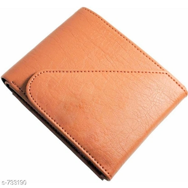Stylish Men's Brown Leather Wallet  - Free Size