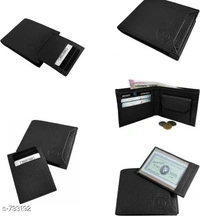 Stylish Men's Black Wallet  - Free Size