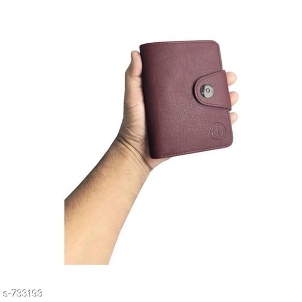 Stylish Leather Men's Wallet  - Free Size