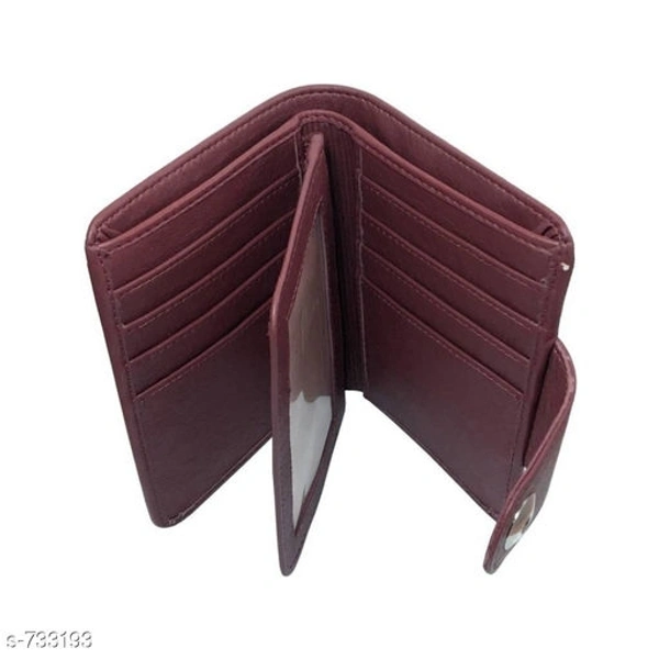 Stylish Leather Men's Wallet  - Free Size