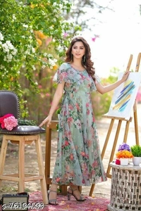 Latest Grey Printed Designer Kurti - 6XL
