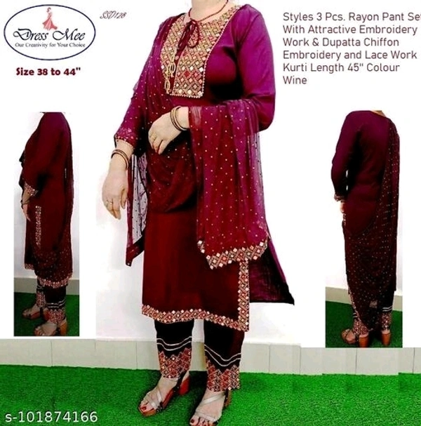 Koteshwar Women's Kurta, Pant And Dupatta Set - XL