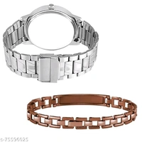 Classy Men Watches With Bracelet - Free Size