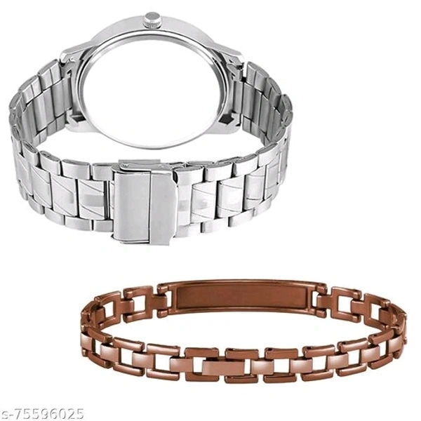 Classy Men Watches With Bracelet - Free Size