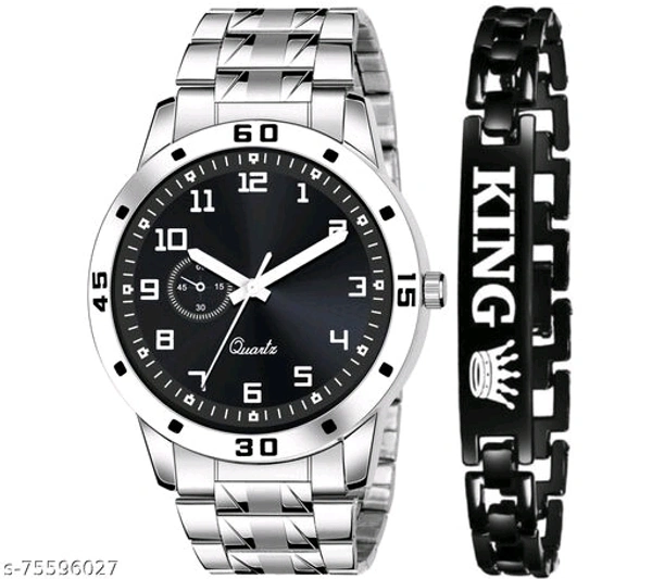 Classy Men Watches With Bracelet - Free Size