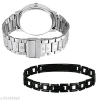 Classy Men Watches With Bracelet - Free Size