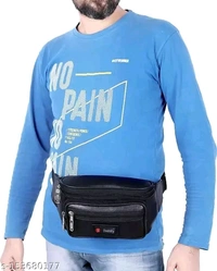 Latest Men Women Leather Waist Pack Kamar Pouch Travel Bag For Money | Belt| Cards | Mobile | Documents|Kit Books Bills Dairy Cross Side Bags |Stylish Small Luggage